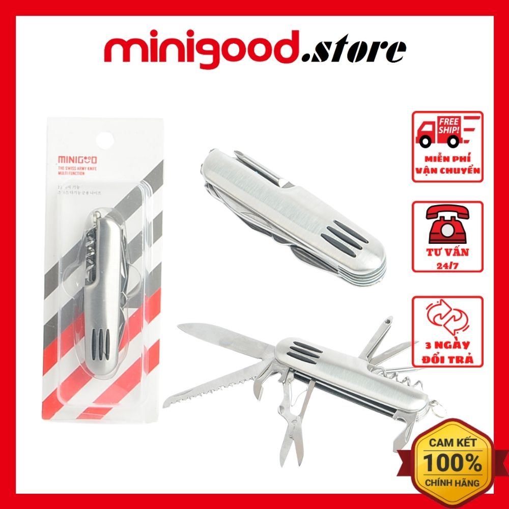 Dao đa năng quân dụng Thụy Sĩ MINIGOOD  thép không gỉ 420