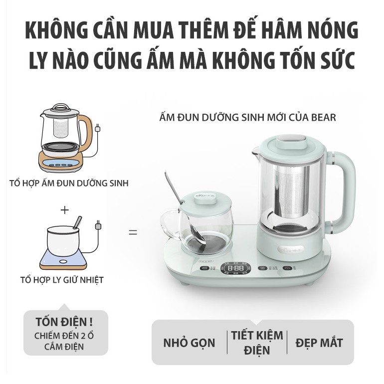 Ấm Đun Dưỡng Sinh Giữ Nhiệt Bear - Home and Garden