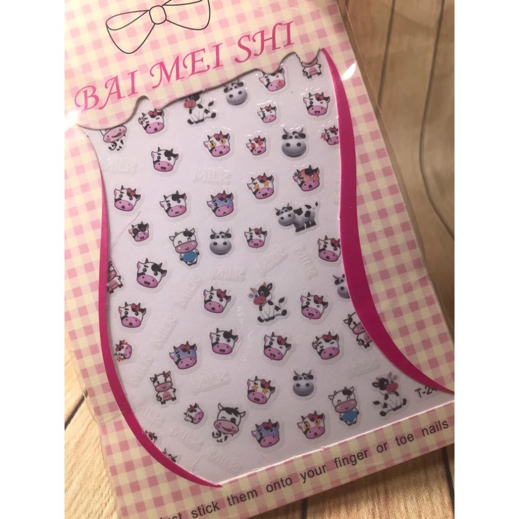 Hình dán móng tay Bò Sữa