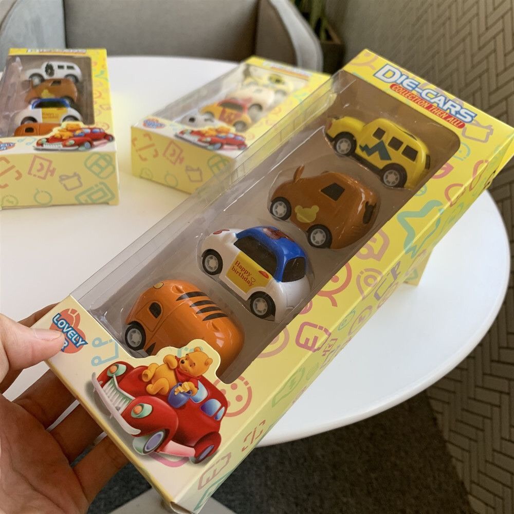 Set 4 ô tô nhân vật hoạt hình và các con vật -MH: 9000000327