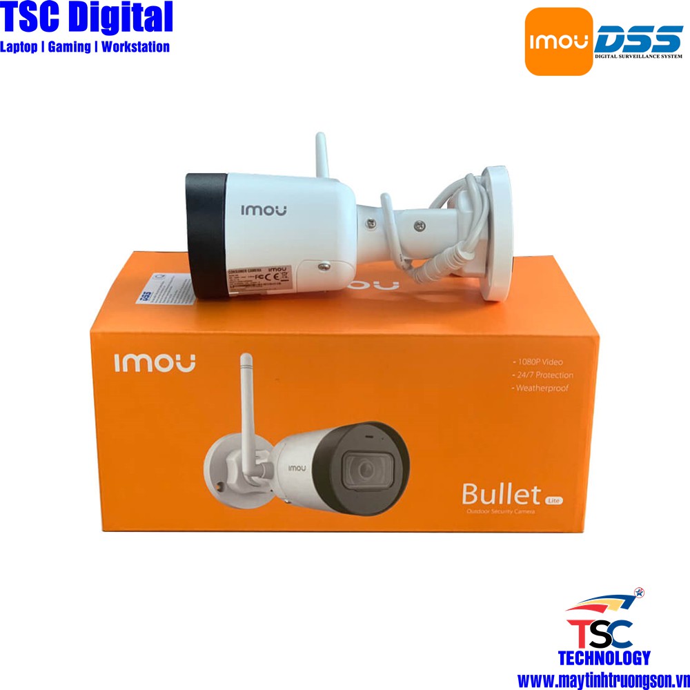 Camera IP Wifi 2.0MP IPCG22P IMOU Full HD Chống Nước IP66 | Kèm Thẻ Lưu Trữ 128Gb