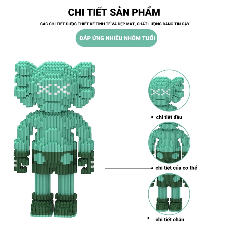 Volent bears Bộ Đồ Chơi Lắp Ráp Hình Chú Gấu Bạo Lực Dành Cho Nam Và Nữ