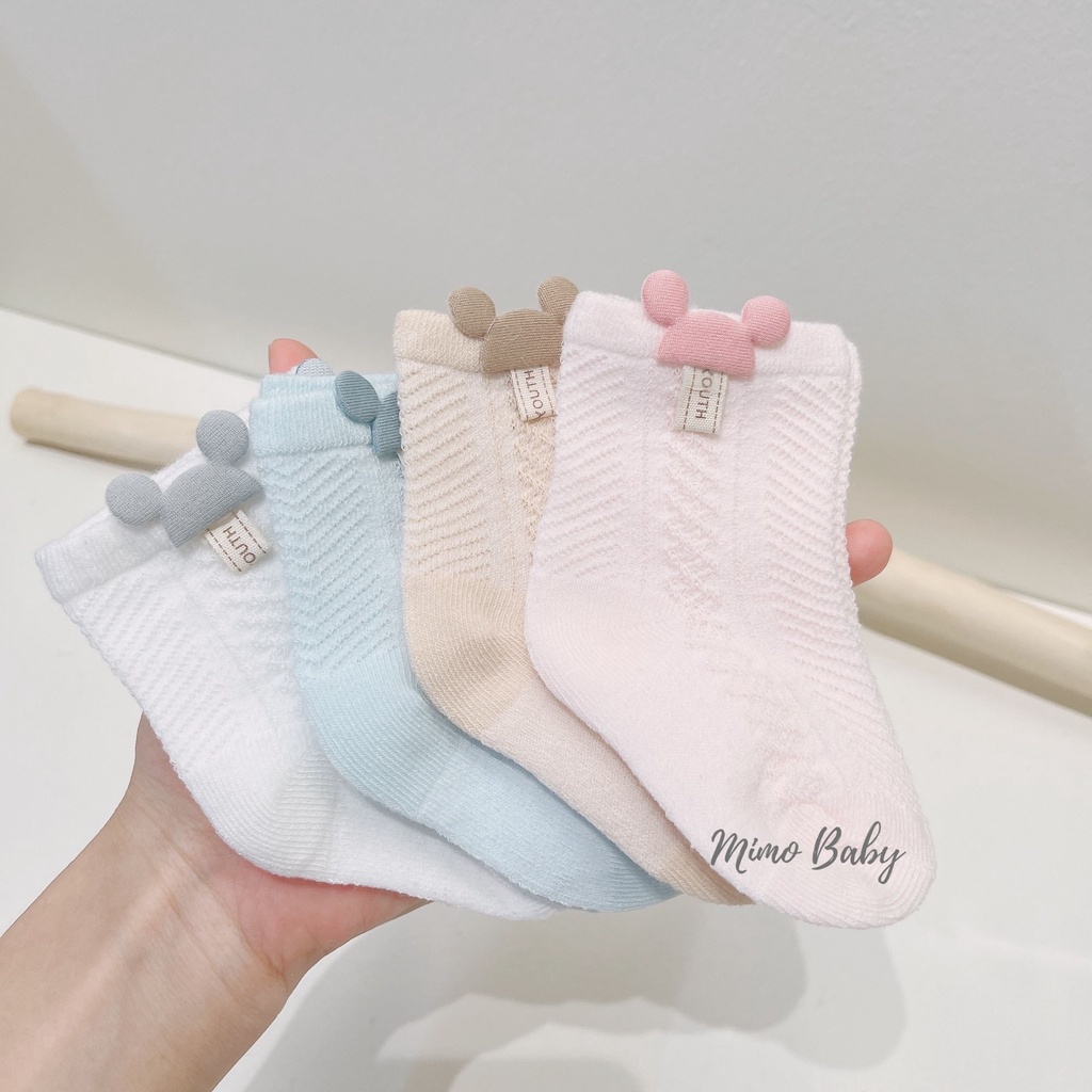 Tất lưới cao cổ gắn hình dễ thương cho bé T28 Mimo baby
