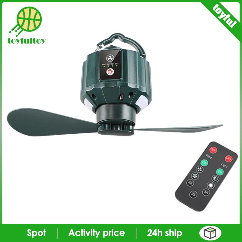 Quạt Cắm Trại 15600mAh Có Đèn LED Và Cổng Sạc USB