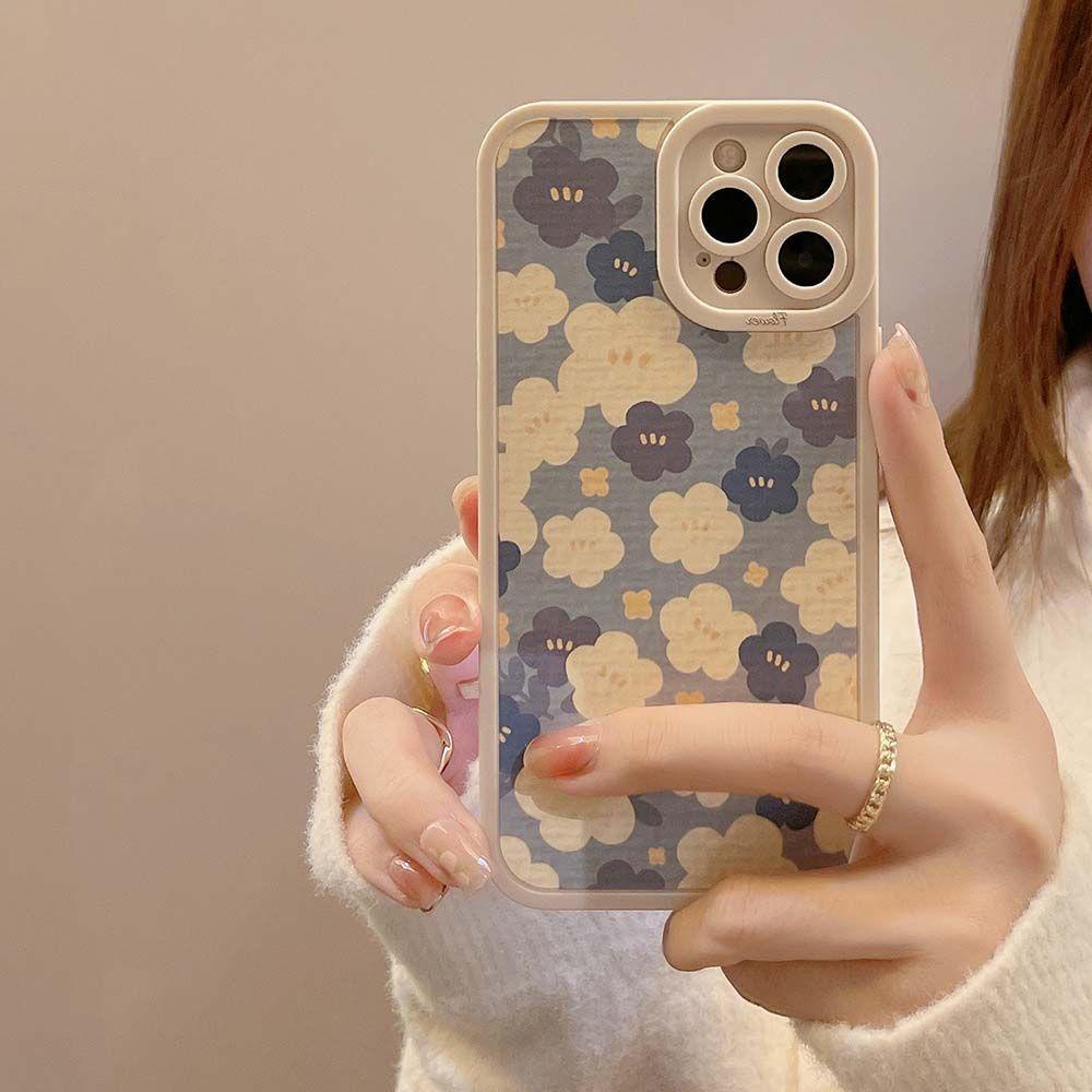 Ốp Điện Thoại Mềm Siêu Mỏng Họa Tiết Hoa Màu Kẹo Cho iPhone 13
