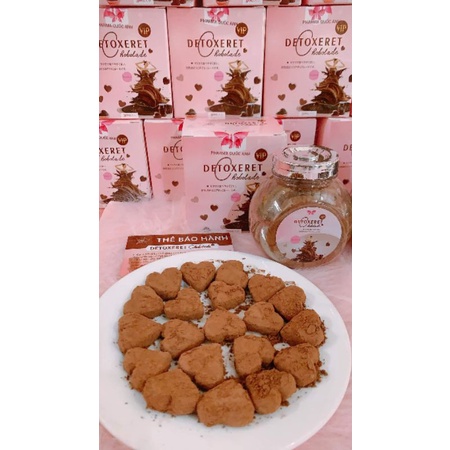 Socola Giảm Cân Detoxret-chokolade-vip. tách lẻ 10. Giảm 2_4kg sau 10 ngày sử dụng. Hàng chính hãng có bảo hành