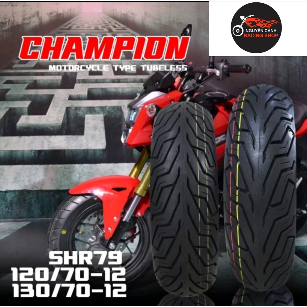 Vỏ xe MSX Champion 70-90-100-110-120-12IN-MÃ GAI-SHR79