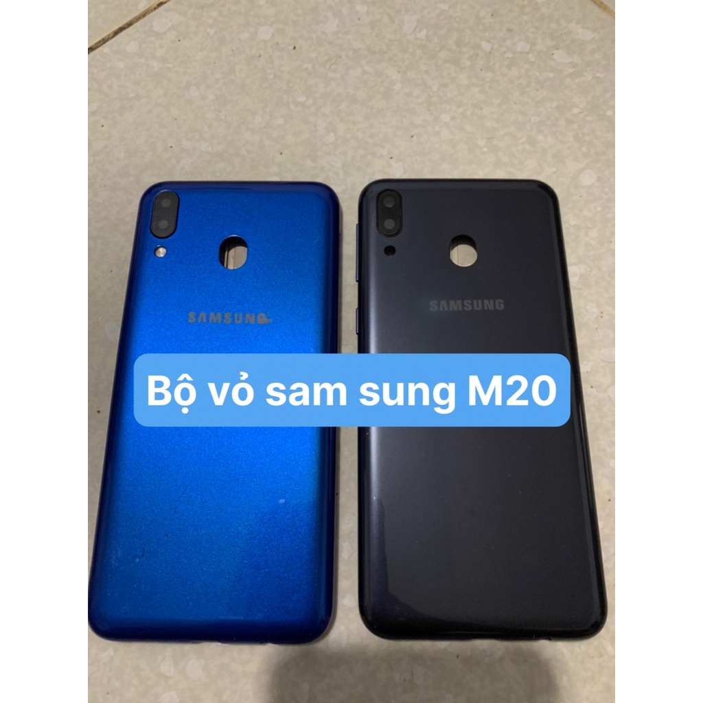 Bộ vỏ Sam sung M20 / SM - M205F - samsung (bộ gồm lưng , sườn và đủ phím bấm)