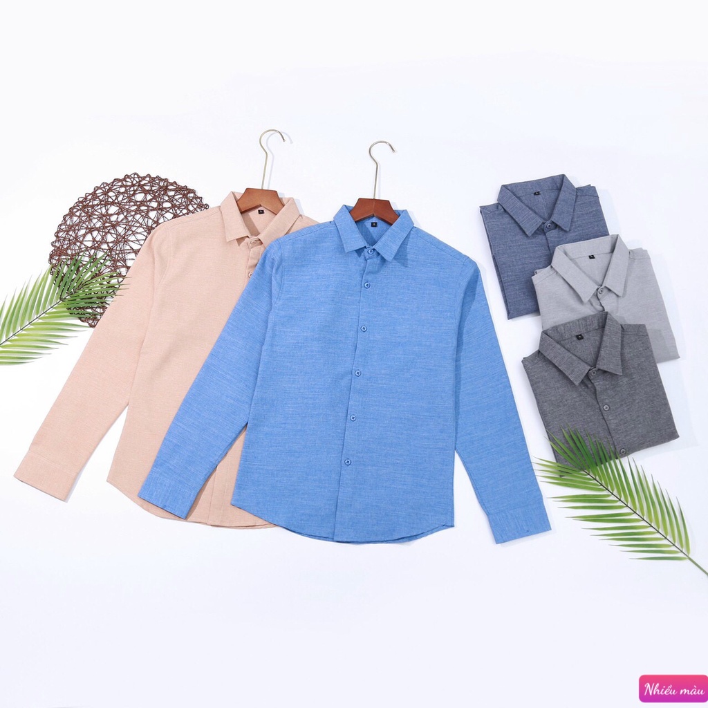 Áo Sơ mi nam cotton cao cấp Quảng Châu cổ bẻ tay dài nhiều màu thời trang M249