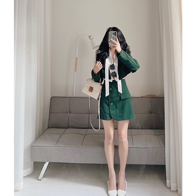 Set croptop blazer 3 chi tiết Samhyewear