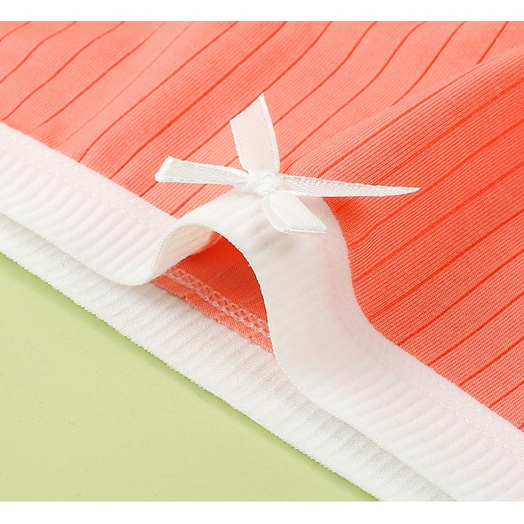 Quần Chíp Nữ Gân Tăm Cotton Đính Nơ Màu Trơn QL47