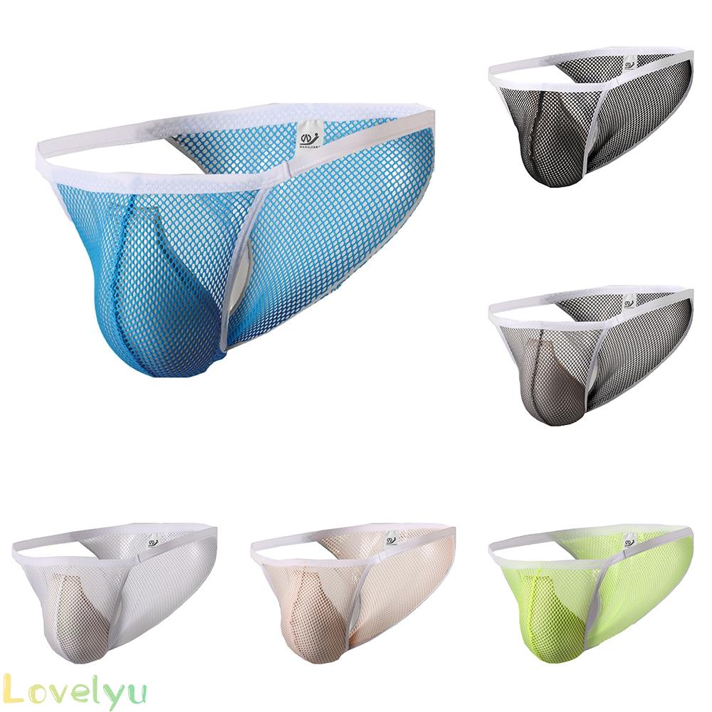 【Ready Stock】Men's Sexy Jockstrap Underwear Quick Dry Mesh Pouch Backness Briefs Underpants@New