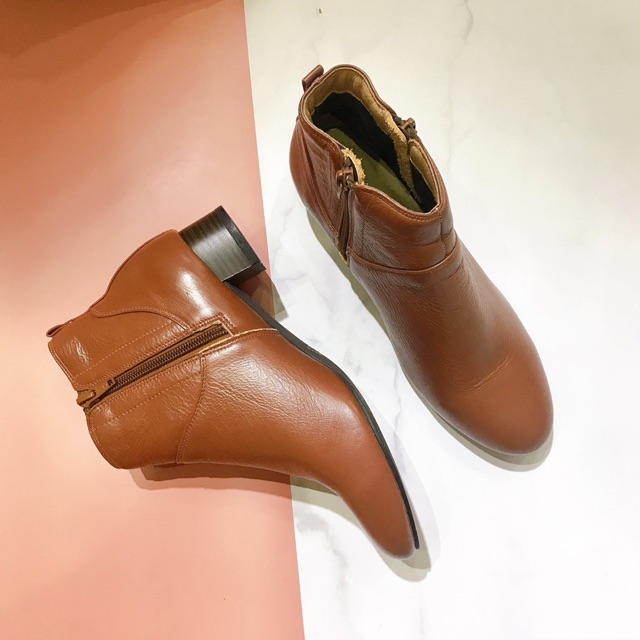 Bốt cổ ngắn da thật Porta Kobe (hàng xuất Nhật) | BigBuy360 - bigbuy360.vn