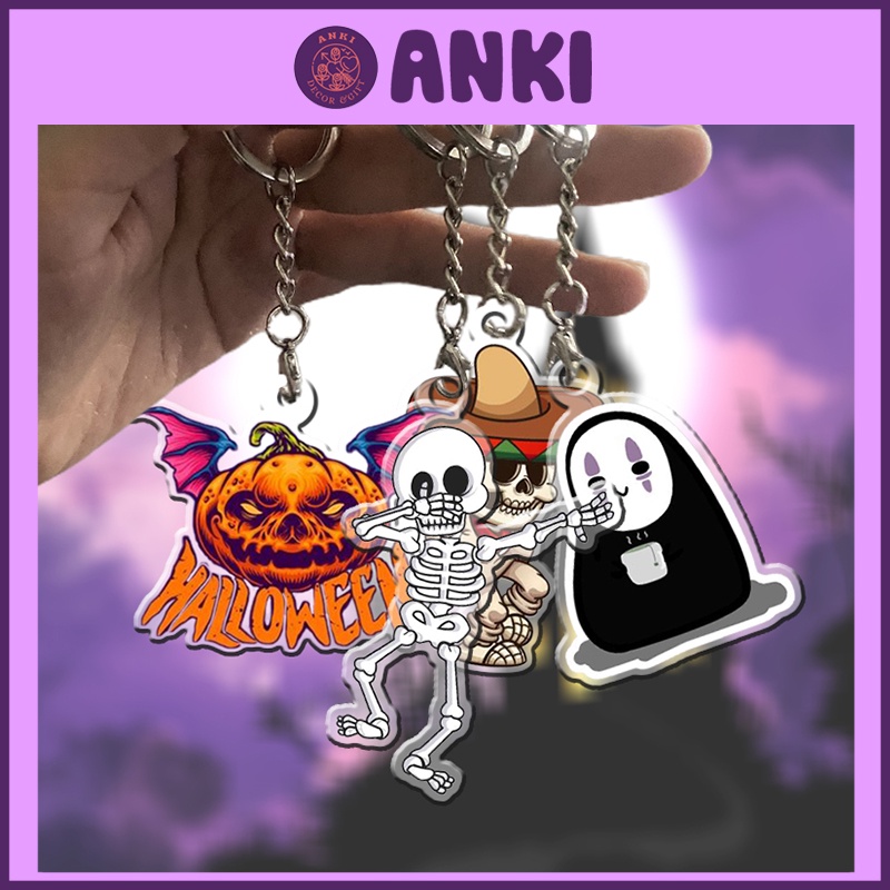 Móc khoá HALLOWEEN độc lạ làm quà tặng, quà nhóm, câu lạc bộ, quà lưu niệm, quà sự kiện ý nghĩa, móc khoá mica