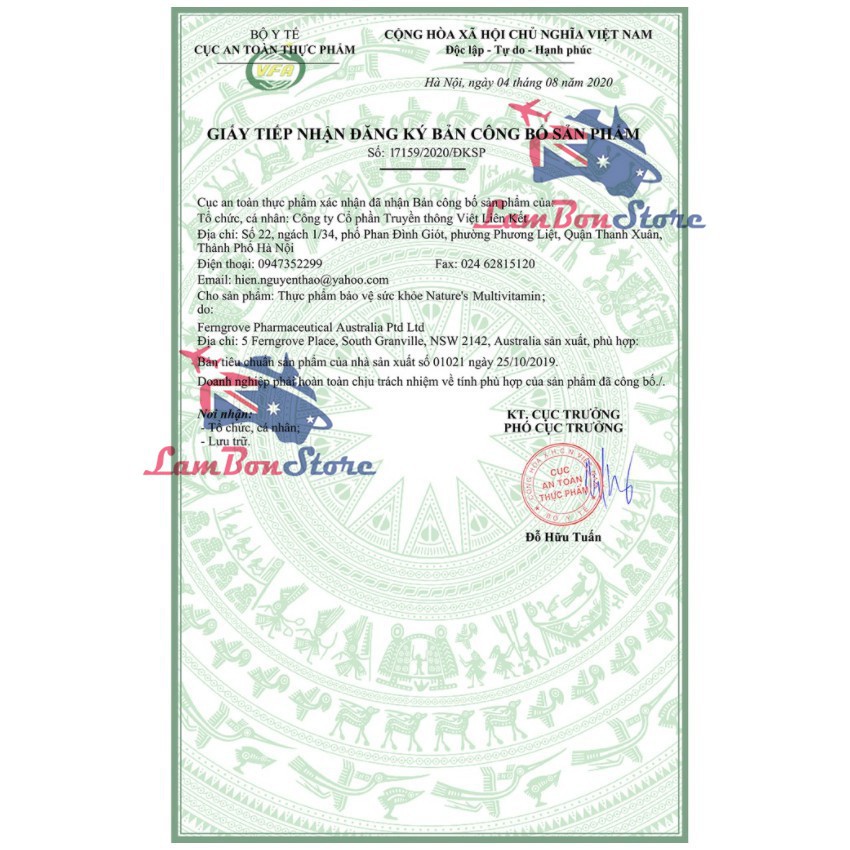 Vitamin tổng hợp Nature’s Way Úc 200 viên - Xuất xứ Úc