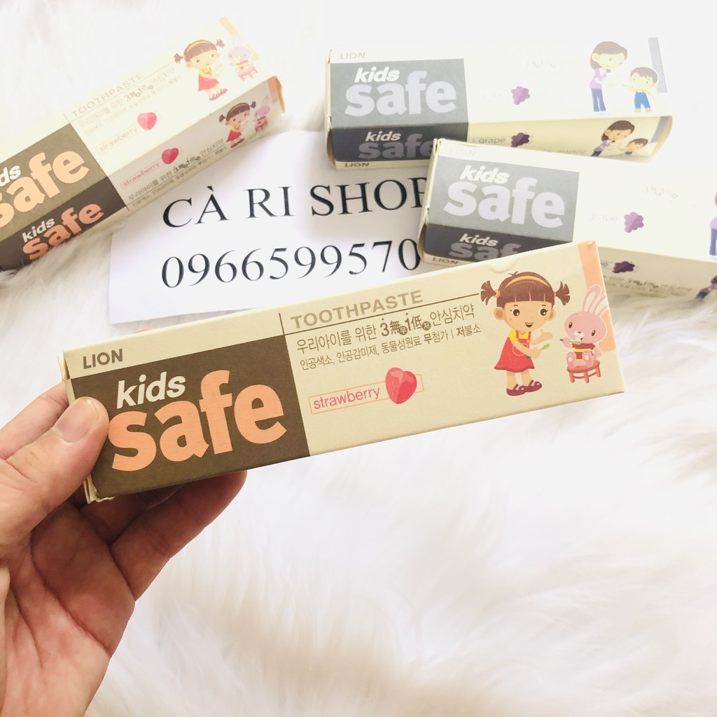 Kem Đánh Răng Trẻ Em Nuốt Được CJ Lion Kids Safe 90g Hàn Quốc