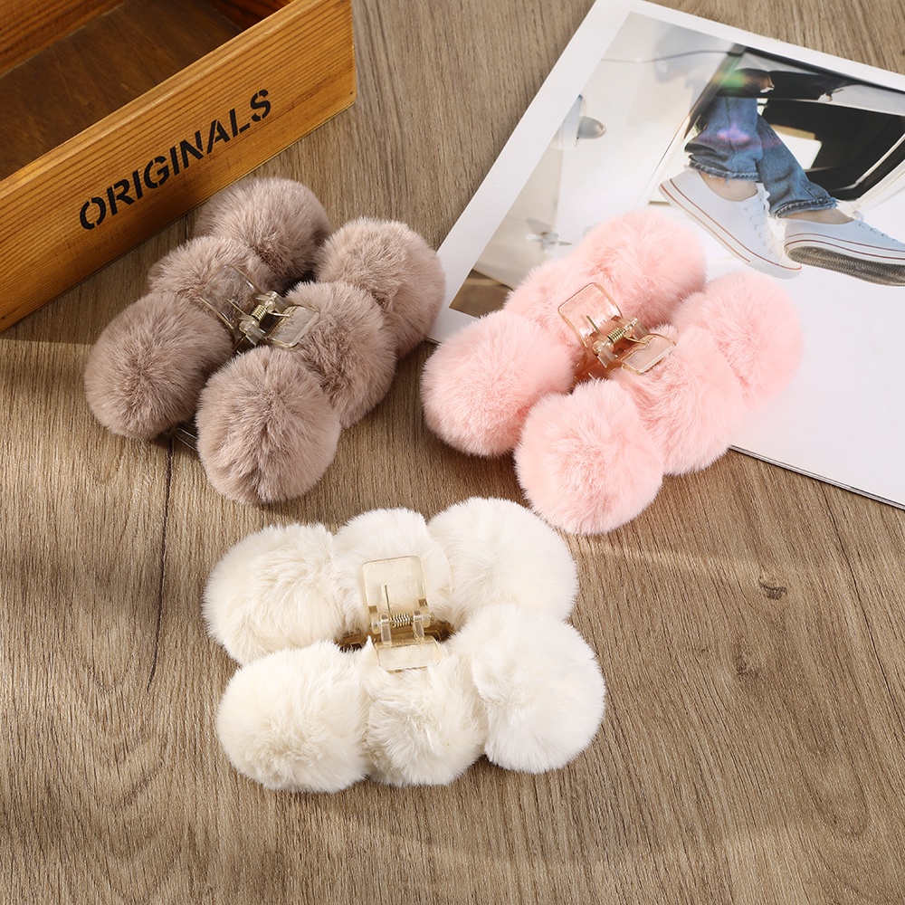 Kẹp TóC PhốI Lông Nhung MềM MạI ThờI Trang Cho Nữ