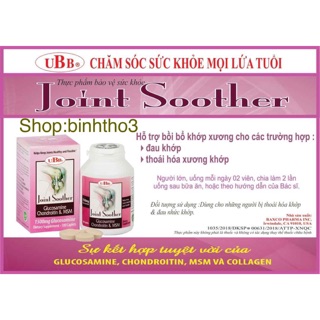 UBB Joint Soother (viên bổ khớp ,hỗ trợ tái tạo lớp sụn và chất nhờn ở các đầu khớp xương...