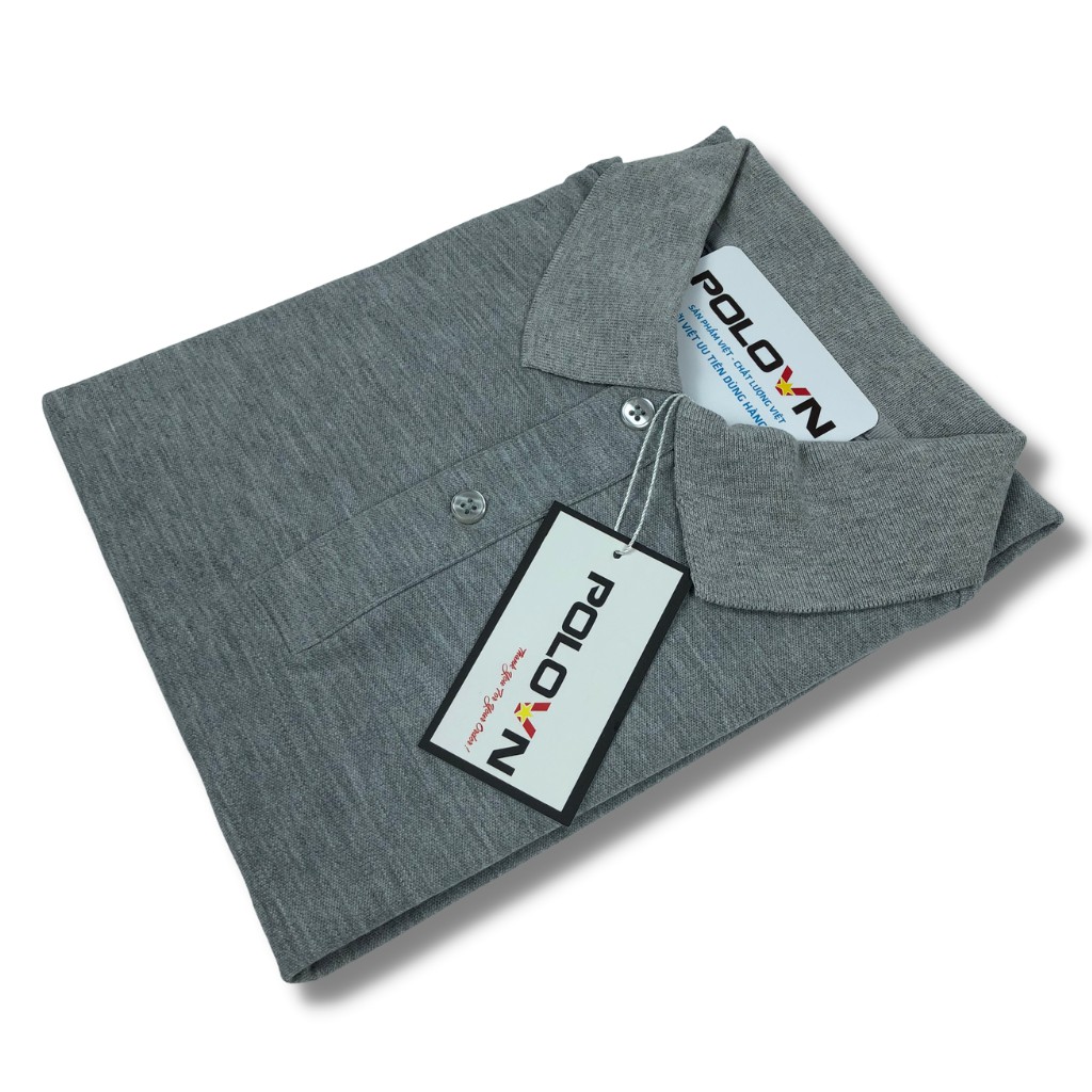 Áo thun Polo nam cổ bẻ Basic màu Xám Đen , vải cá sấu - không ra màu, co giãn thoải mái, form regular fit