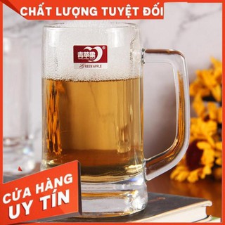 Cốc thủy tinh có quai 335ml uống nước,uống bia cao cấp