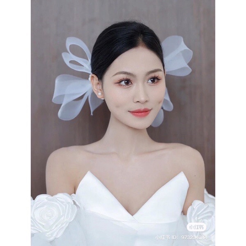 nơ cài tóc cô dâu siêu xinh