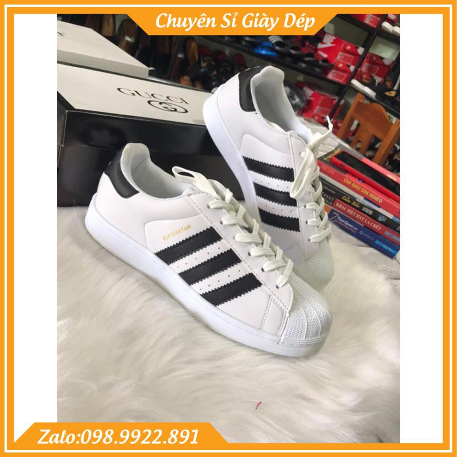 [Video ảnh thật] Giày adidas mũi trơn trắng 3 sọc FULL BOX | BigBuy360 - bigbuy360.vn