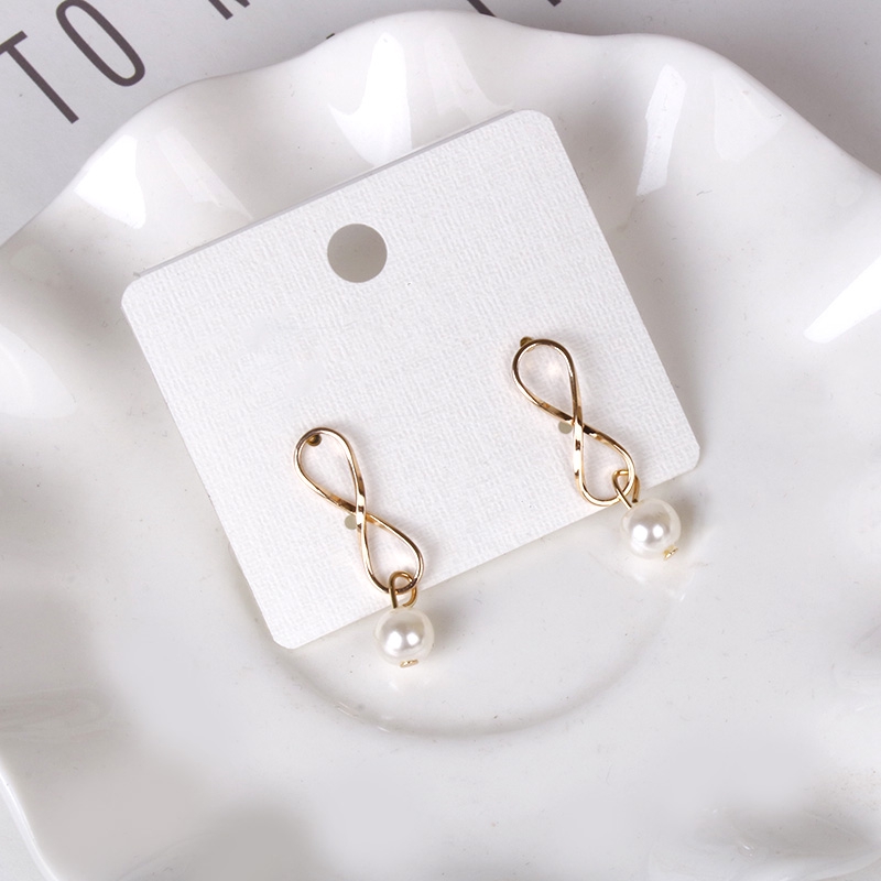 Khuyên tai mạ bạc 925 đính hạt ngọc trai giả thời trang đơn giản nữ tính
