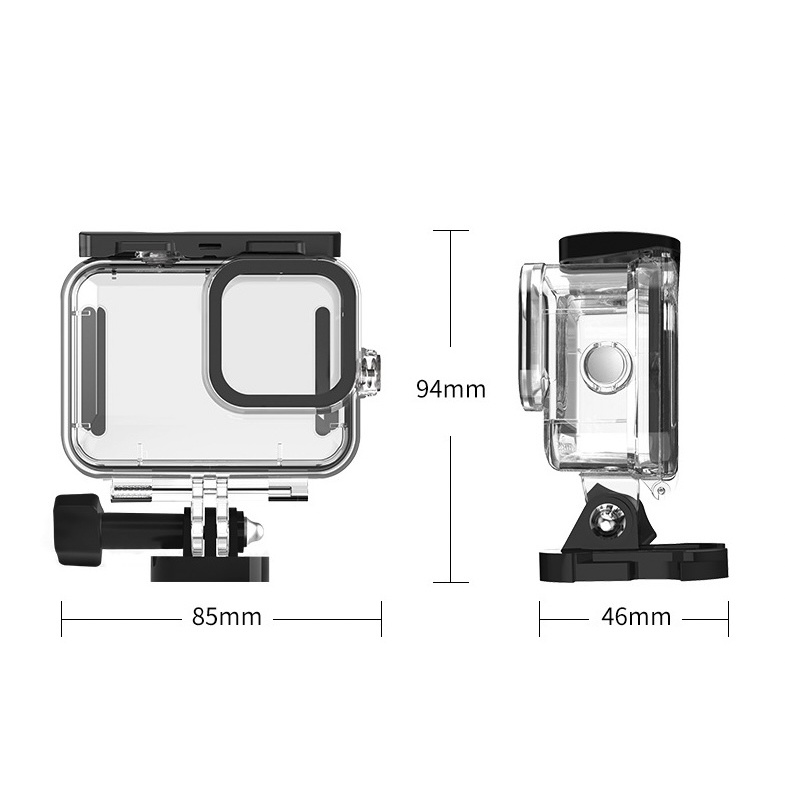 Hộp case chống nước Gopro 9 10 black đến 100m Telesin - bảo vệ khỏi trầy xước bụi bặm nước ăn mòn