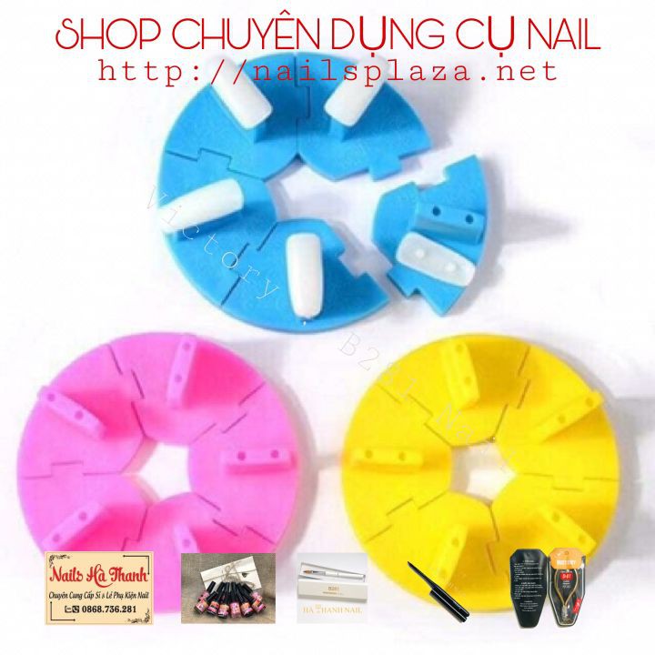 Đế Gắn Móng Mẫu Tập Vẽ , Đế Móng Làm Mẫu Nail 6 Miếng Bằng Nhựa