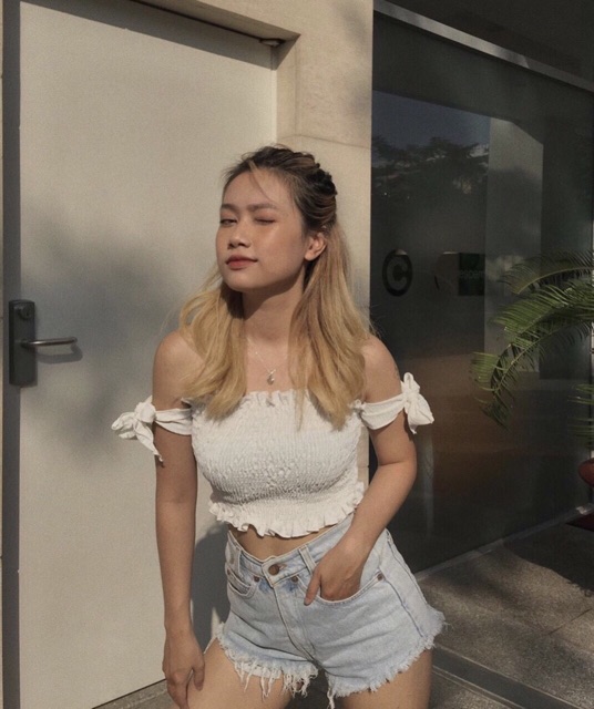 [ẢNH THẬT+VIDEO] ÁO CROPTOP ỐNG CỘT TAY