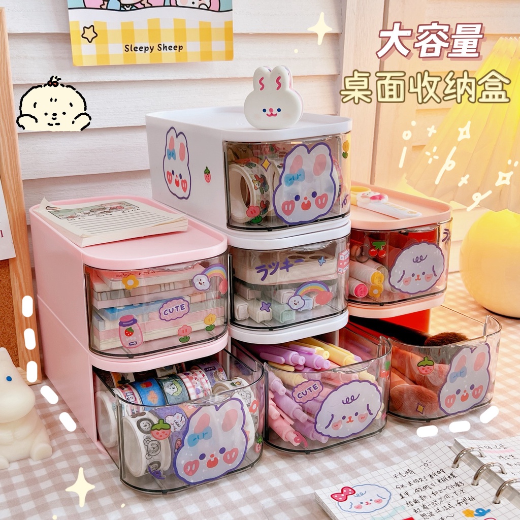 Hộp Đựng Đồ Dùng Để Bàn Xếp Chồng Được Tiện Dụng Giá Đỡ