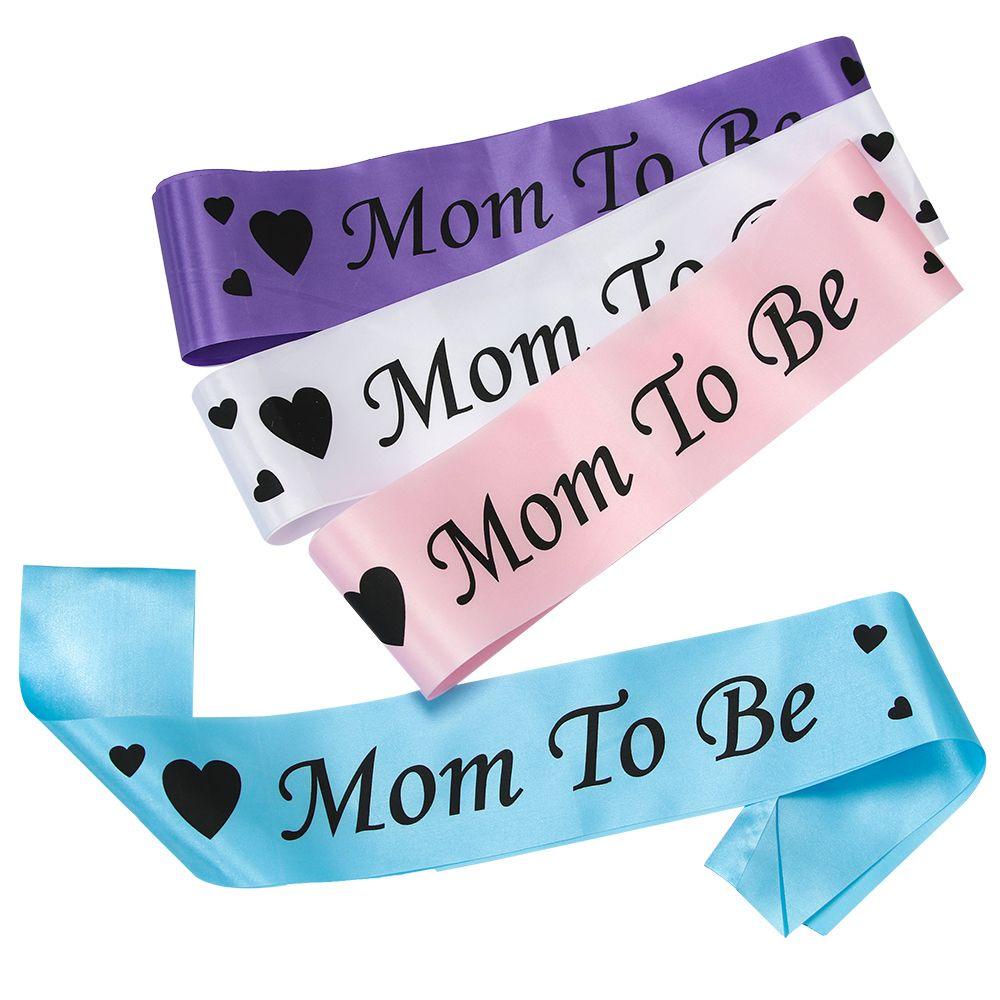 GOGOUP Băng Đeo Chéo Màu Xanh Dương Hồng In Chữ Mom To Be Dành Cho Bé Trai Và Bé Gái