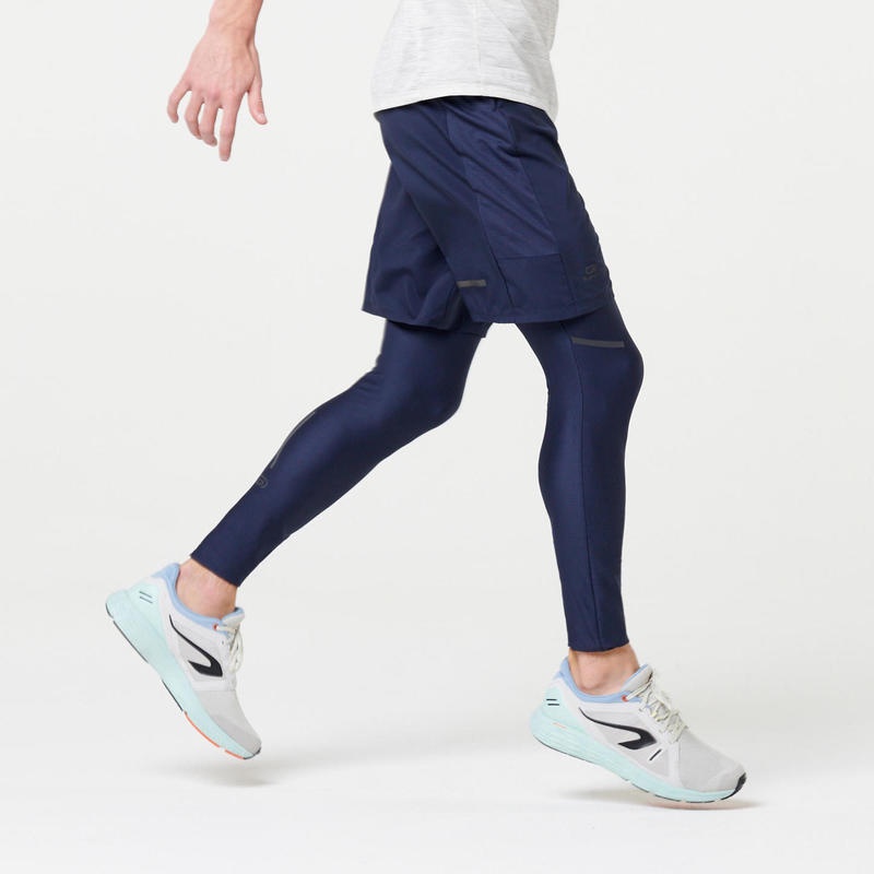 Quần short chạy bộ Decathlon Run Dry+ cho nam - Xám sẫm