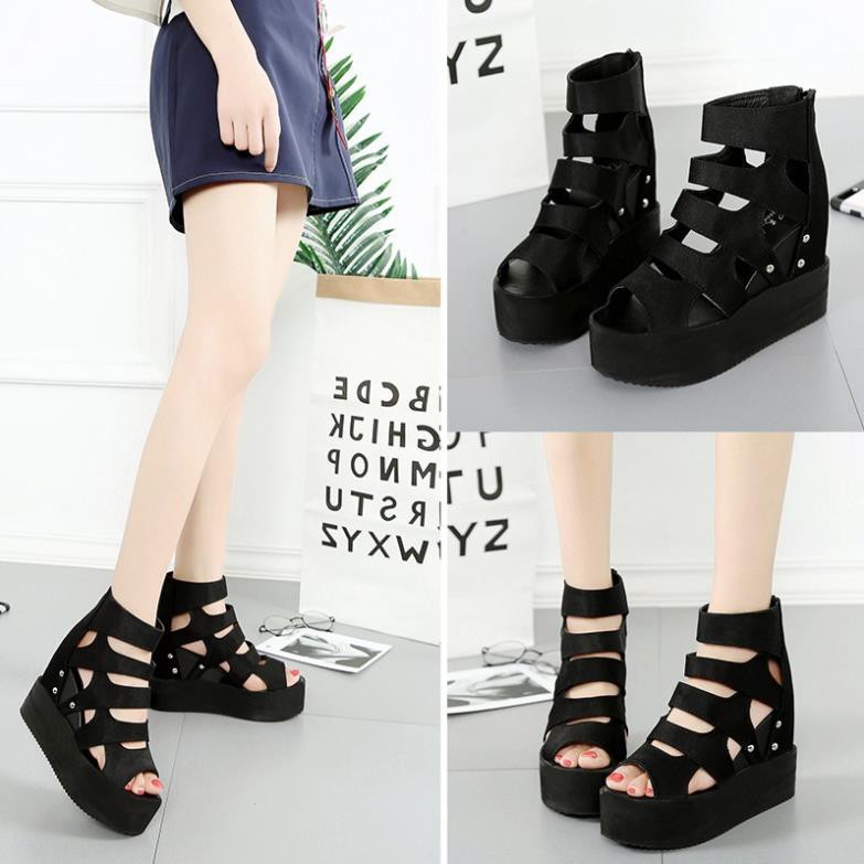 [ Hàng order 15 ngày] giày sandal đế độn 12cm 2018 -b11