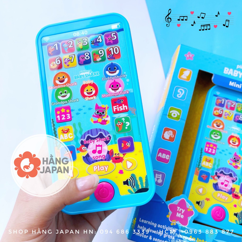 Đồ chơi điện thoại/ ipap cảm ứng thông minh Baby Shark Tablet cho bé từ 6 tháng trở lên