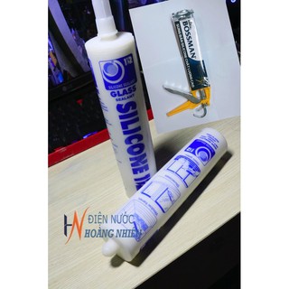 GIÁ RẺ COMBO súng và Keo Silicone 112 dán kính trắng trong