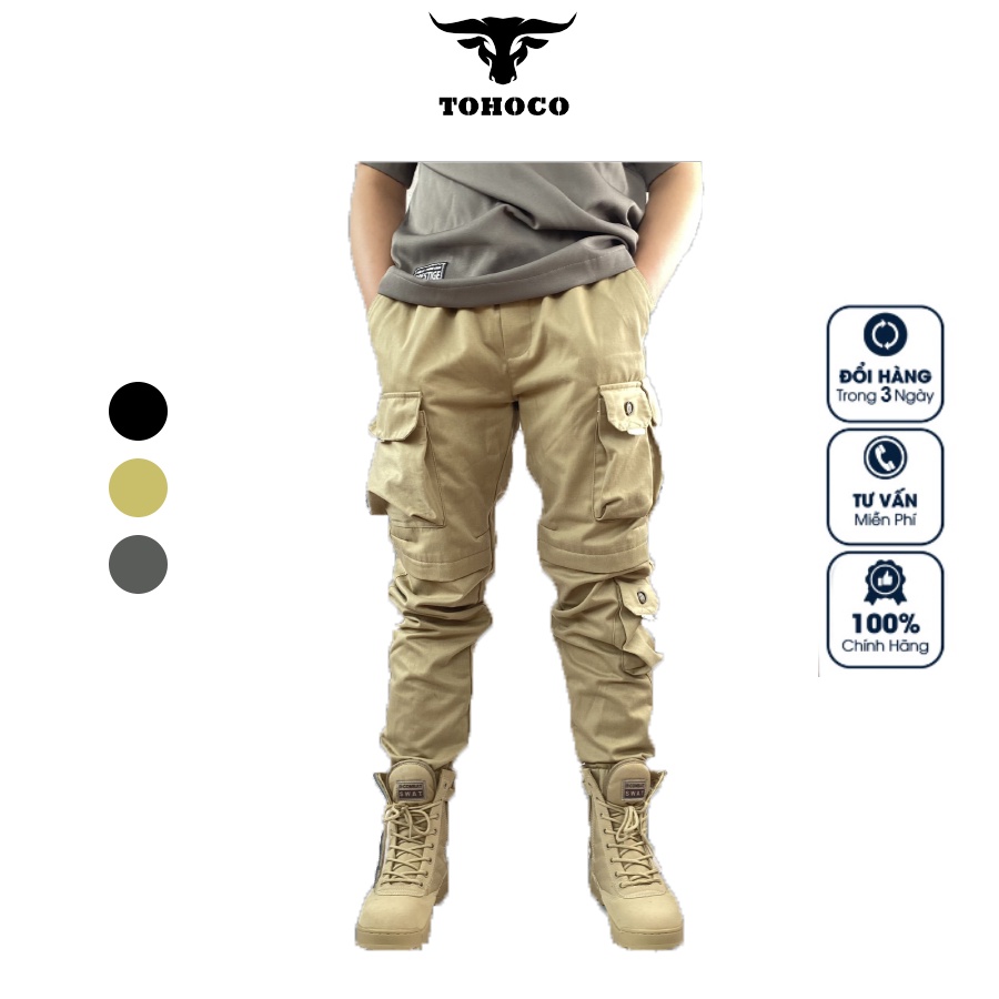 Quần Jogger Túi Hộp Lưng Thun Xuất Khẩu TOHOCO Phong Cách Bền Bỉ
