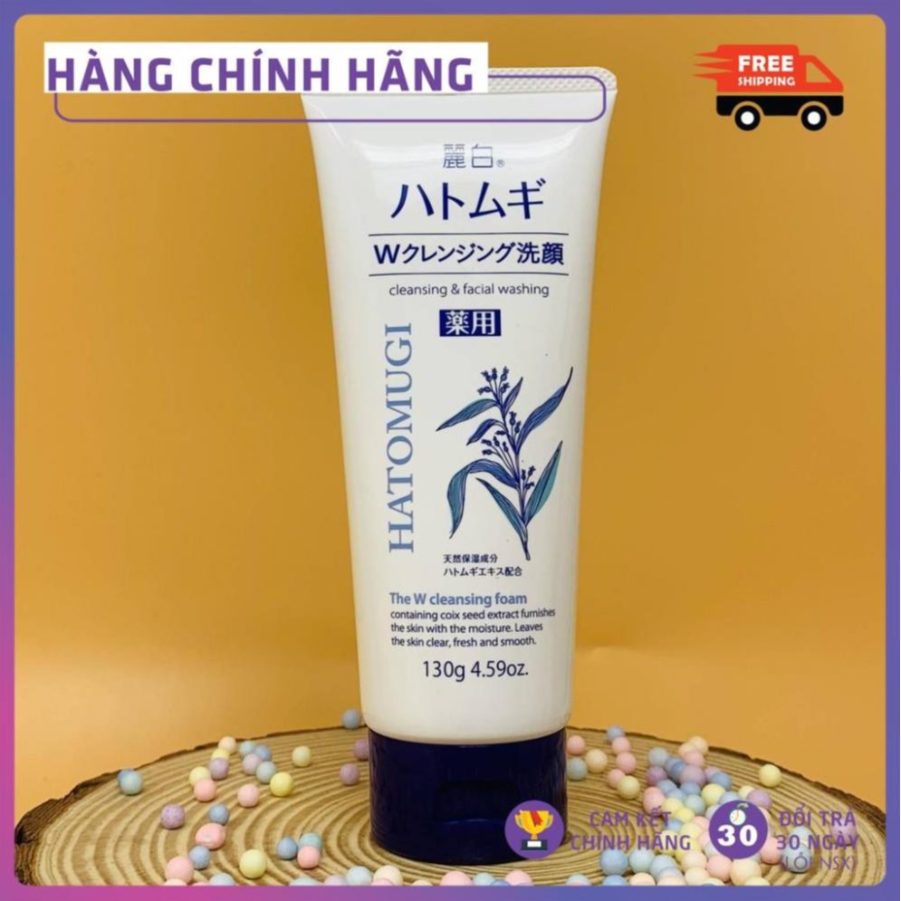 Sữa Rửa Mặt HATOMUGI 130g Cấp Ẩm Dưỡng Trắng Làm Mềm Da Chiết Xuất Ý Dĩ Kamino Shop | BigBuy360 - bigbuy360.vn