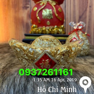 Túi vàng tài lộc hoặc thỏi vàng (lá vàng 24k)