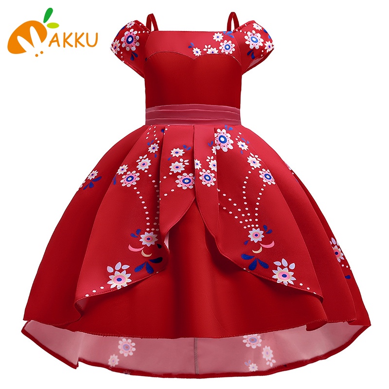 Đầm In Hình Ông Già Noel Xinh Xắn Cho Bé Gái
