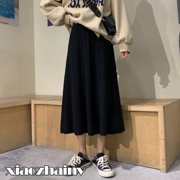 Xiaozhainv Chân váy chữ A dài 3 màu xinh xắn tùy chọn | BigBuy360 - bigbuy360.vn