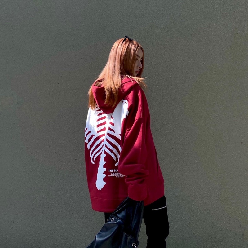 ÁO KHOÁC SKELETON PHỐI MÀU CHERRY / ĐỎ THE BLACK ADAMS