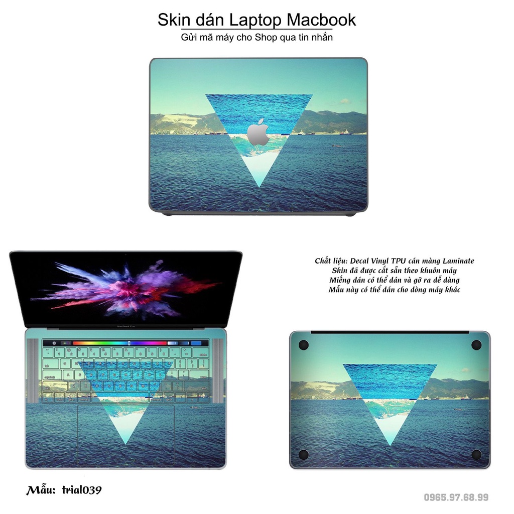 Skin dán Macbook mẫu Đa giác (đã cắt sẵn, inbox mã máy cho shop)