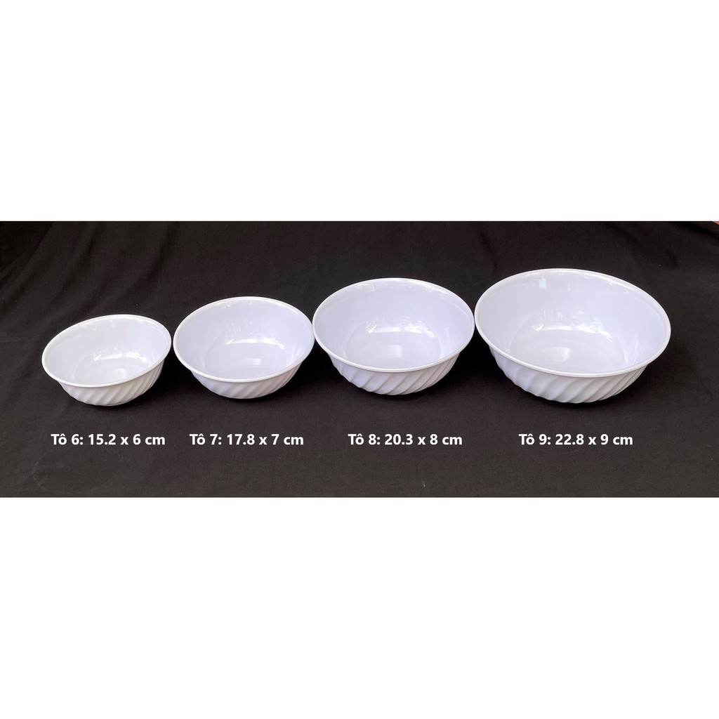 Tô Tròn Sâu 6’’ Trenz, Vĩnh Hòa Với 4 Kích Thước, Nhựa Melamine An Toàn Sức Khỏe, Dễ Sử Dụng Của Gia Dụng Du Thủy | BigBuy360 - bigbuy360.vn