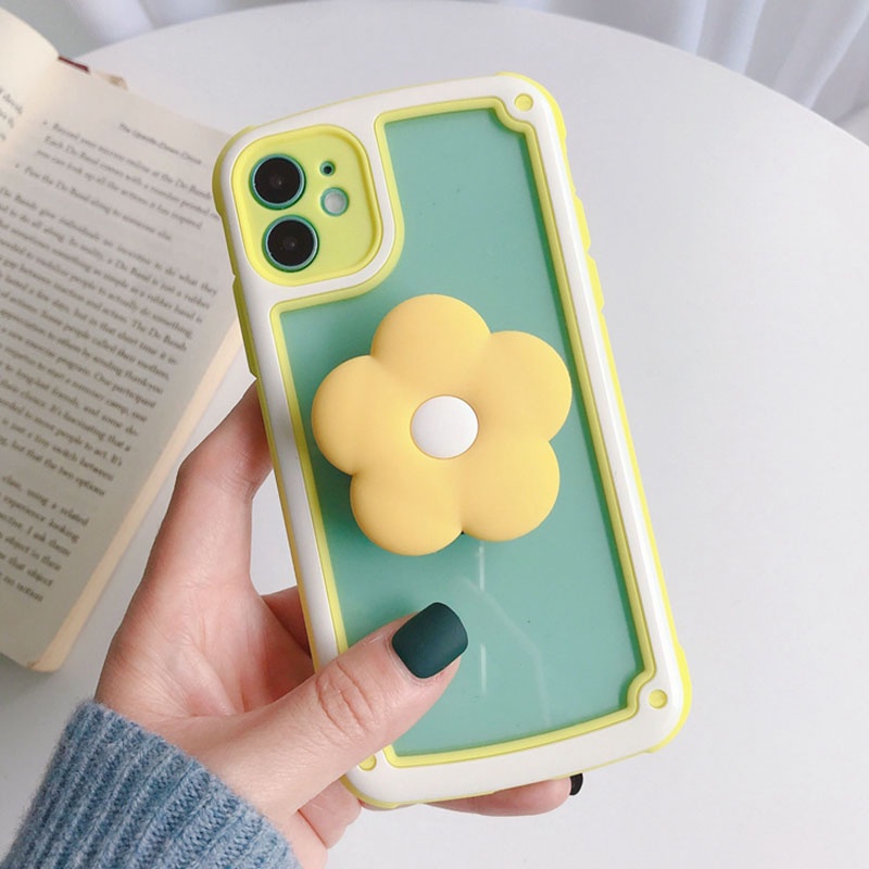 Ốp Điện Thoại Họa Tiết Hoa 3D Màu Kẹo Chống Rơi Cho iPhone 13 12 11 Pro Max XS XR X 8 7 Plus + SE 2020
