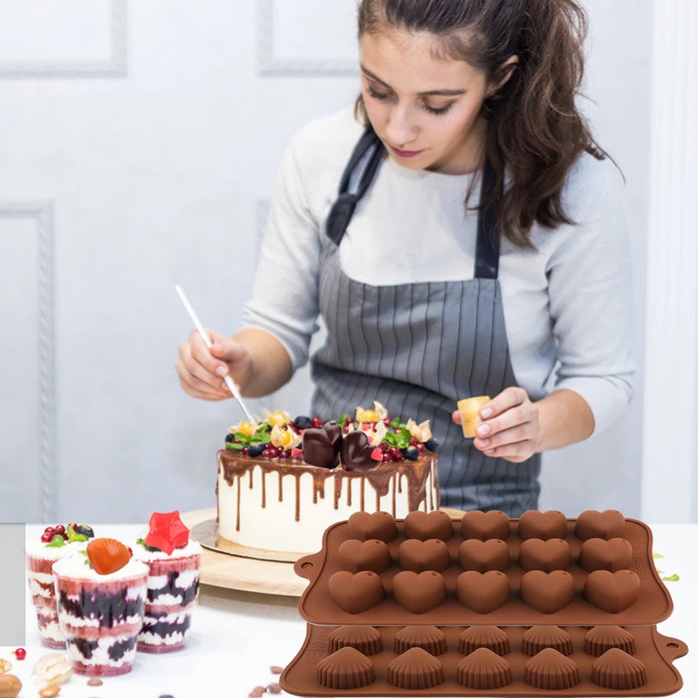 Khuôn silicon 3D chống dính làm sô cô la/ kẹo hoặc trang trí cho bánh