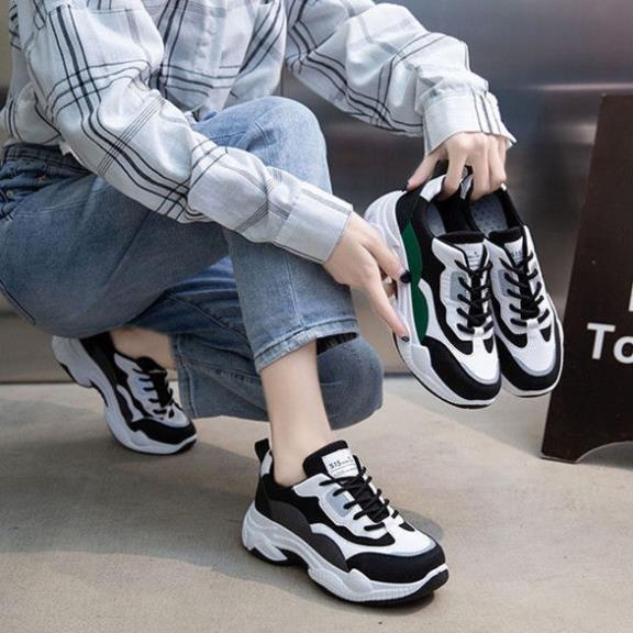 [SIÊU SALE] Giày sneaker nữ cao cấp SF-04 (xám đen)