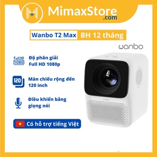 [Hỏa Tốc - HCM] Máy Chiếu  Wanbo T2 MAX 1080P 150ANSI LCD 40-120 inch | Hỗ Trợ Tiếng Việt | Mimax Store