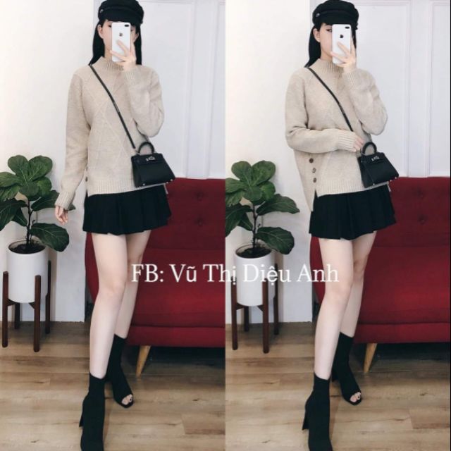Áo len khuy sờn