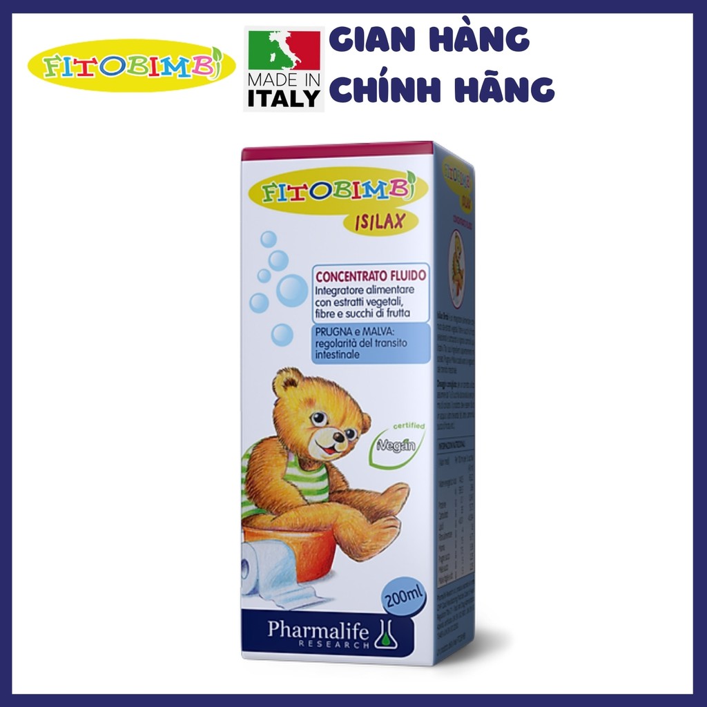 Fitobimbi Isilax - Hỗ trợ giảm nguy cơ táo bón ở trẻ nhỏ (200ml) | Thế Giới Skin Care